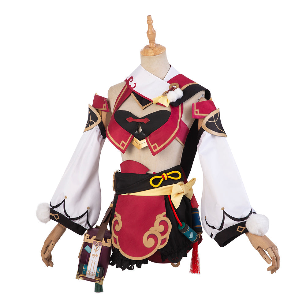 Disfraz de cosplay de Halloween de Yanfei: atuendo inspirado en Genshin Impact de alta calidad para entusiastas del anime