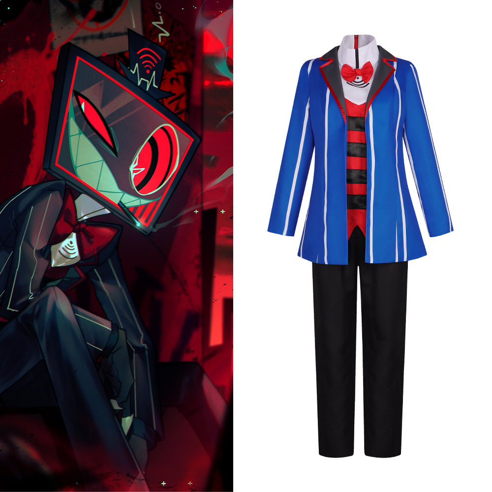 TV Demon VOX Cosplay Costume for Halloween - Helluva Boss Character Outfit - Halloweez