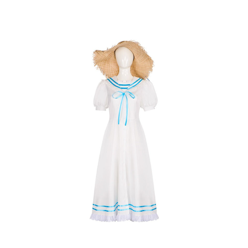 Summer Sky Beyond Kamoha Uesaka Cosplay Costume - Game Accurate Dress with Hat