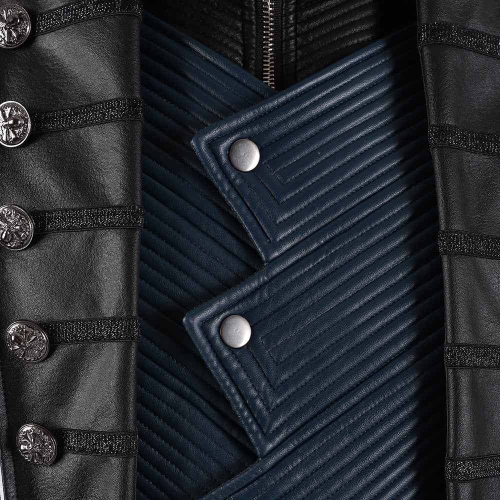 Premium Devil May Cry 5 Vergil Deluxe Cosplay Costume Full Set with Coat and Yamato - Halloweez