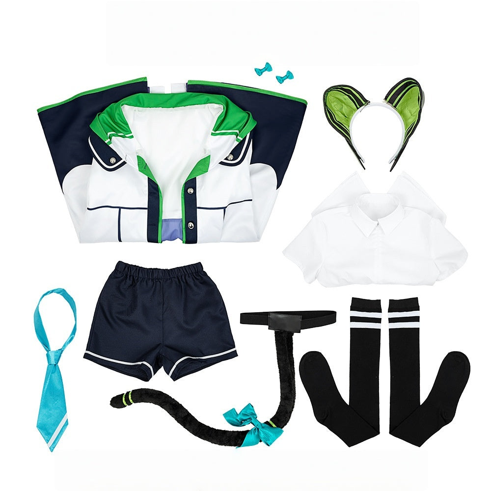 Blue Archive Shiba Tsukuyo Cosplay Costume Anime School Uniform Dress for Daily Wear - Halloweez