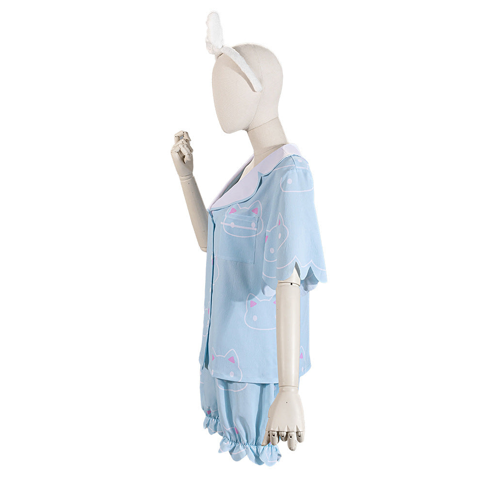 Blue Archive Yuuka Pajama Anime Cosplay Game Costume Women's Pants Set - Halloweez