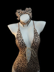 Leopard Princess Cosplay Costume,Custom Outfit for Halloween & Party
