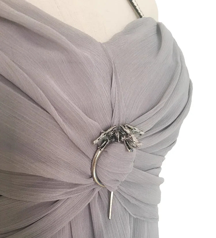 Game of Thrones Daenerys Targaryen Grey Queen Cosplay Costume - Halloweez