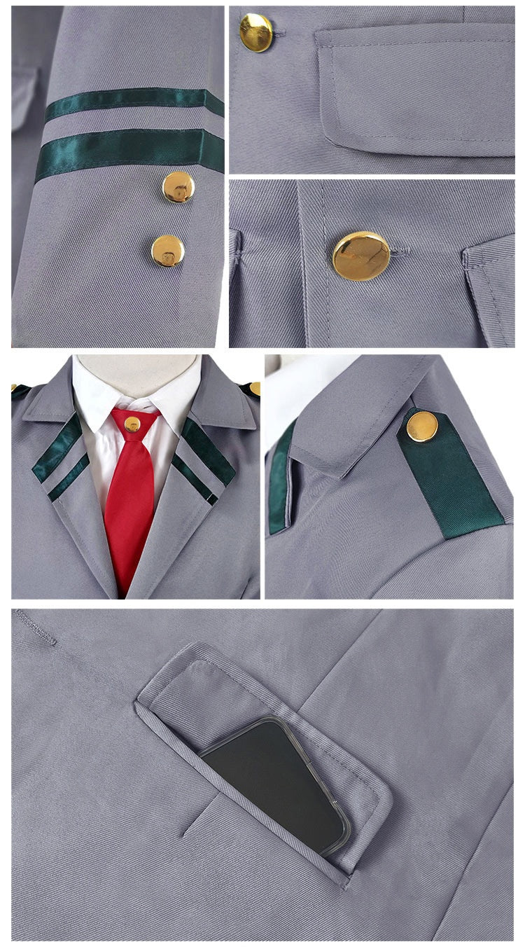 My Hero Academia Shouto Todoroki & Izuku Midoriya Anime School Uniform Cosplay Costume - Halloweez