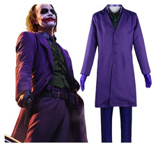 Dark Knight DC Joker Heath Ledger Cosplay Costume - Joker Suit Batman Men Halloween Performance Suit - Halloweez
