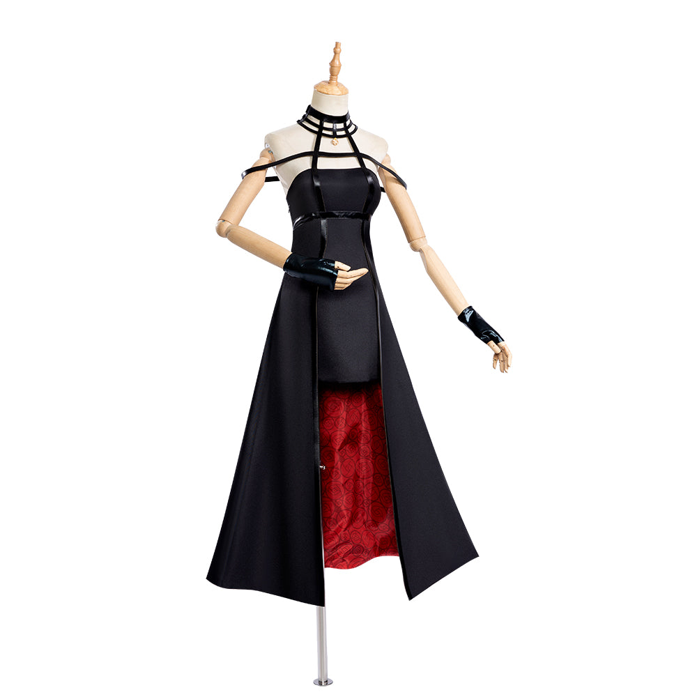 Halloweez Yor Forger Cosplay Costume - Stylish Black and Red Dress Set for Parties and Roleplay