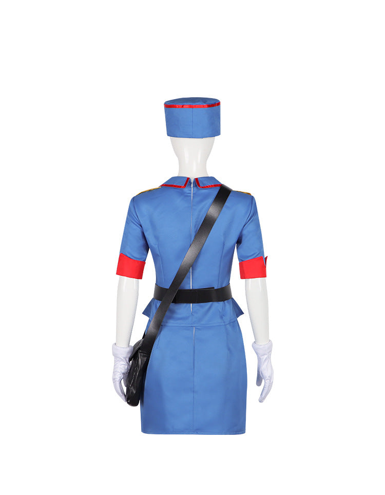 Pokemon Cosplay Costume Officer Jenny Police Uniform Anime Performance Outfit - Halloweez