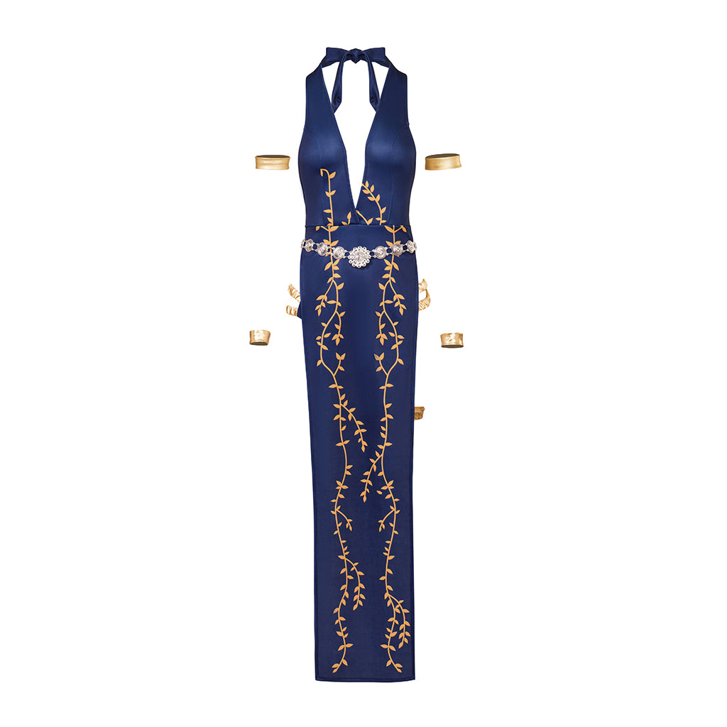 Official Queen Marika the Eternal Elegant Sleeveless Long Gown Cosplay Costume