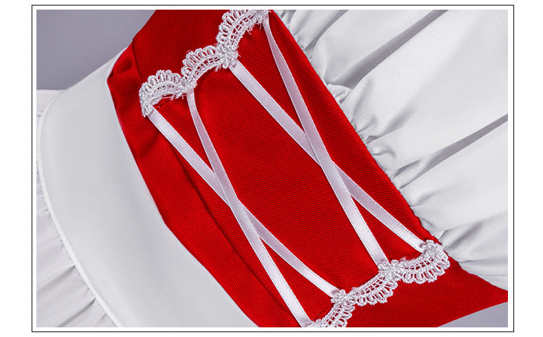 Evangelion 2D Anime Costume Ayanami Rei Asuka Langley Cosplay Maid Outfit Daily Wear - Halloweez