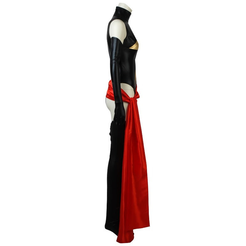 Costume de super-héros d'Halloween - Tenue de cosplay de film à ceinture rouge pour femme