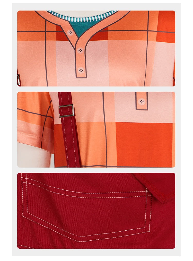 Animation Wreck-It Ralph cos Ralph cosplay movie same overalls Halloween party costumes