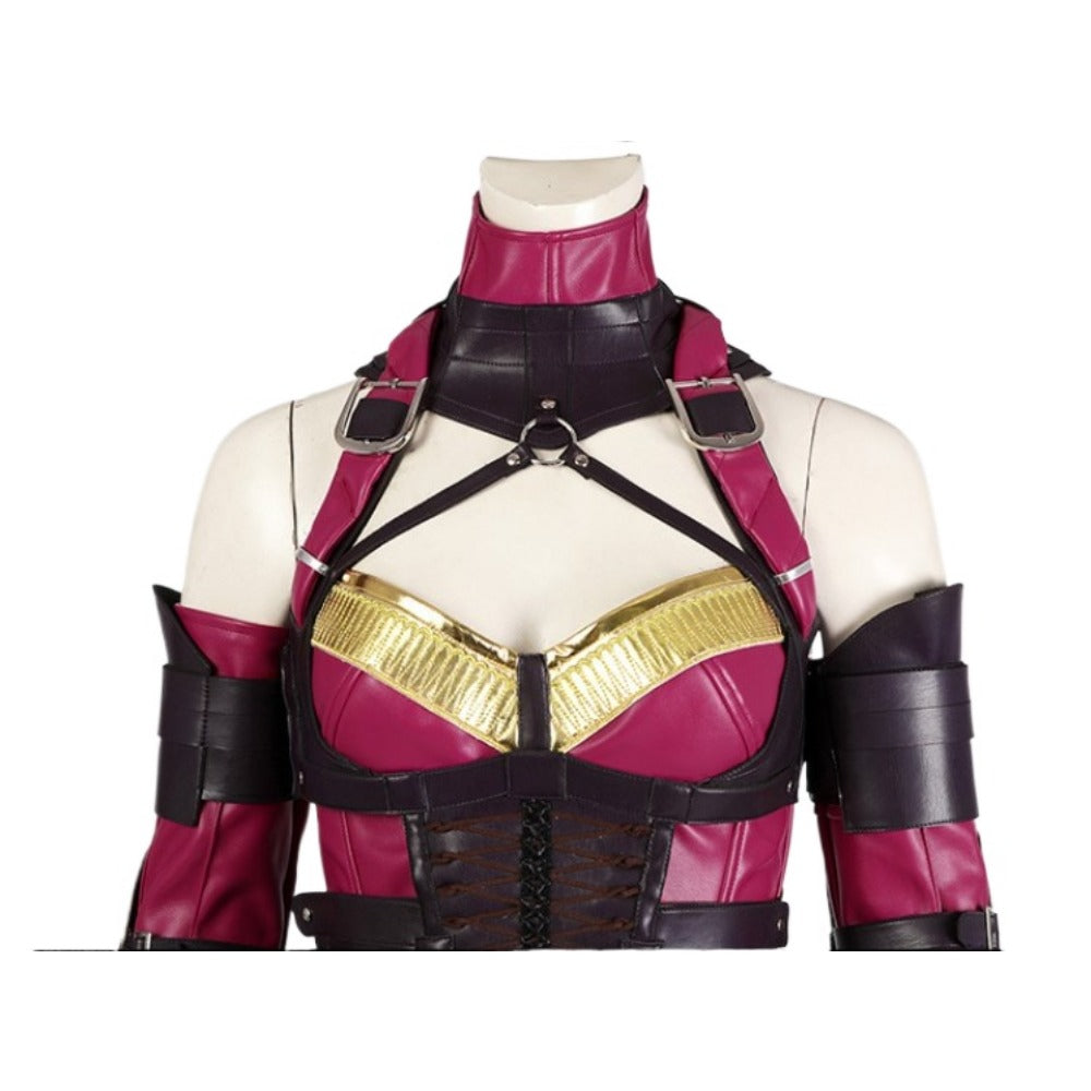 Halloweez Mileena Cosplay Costume - Sexy Mortal Kombat Battle Outfit Full Set