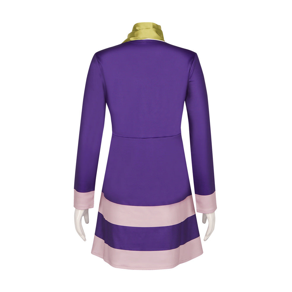 Scooby-Doo Velma Dinkley Cosplay Costume Daphne Halloween Role Play Dress - Halloweez