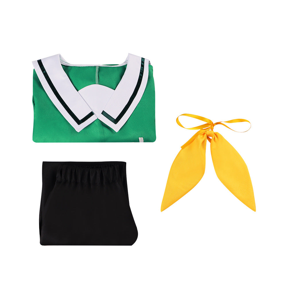 Fictional Reasoning Iwanaga Kotoko Cosplay Costume Green Long-Sleeved Dress for Women Halloween Maid Outfit - Halloweez