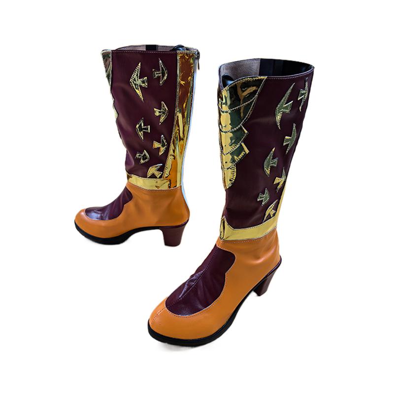 Golden Arknights 2D Cosplay Skadi the Corrupting Heart Sublimation Skin Cos Shoes 2D - Halloweez