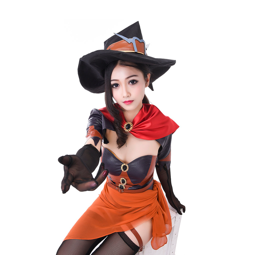 Halloweez Mercy Angela Ziegler Witch Skin Cosplay Costume | Exclusive Game Cosplay Series