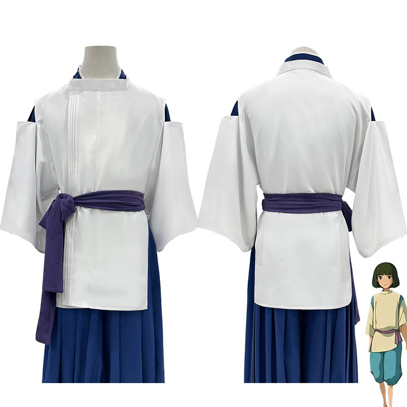 Spirited Away Chihiro Ogino Kimono Cosplay Costume Stage Version Outfit Set - Halloweez