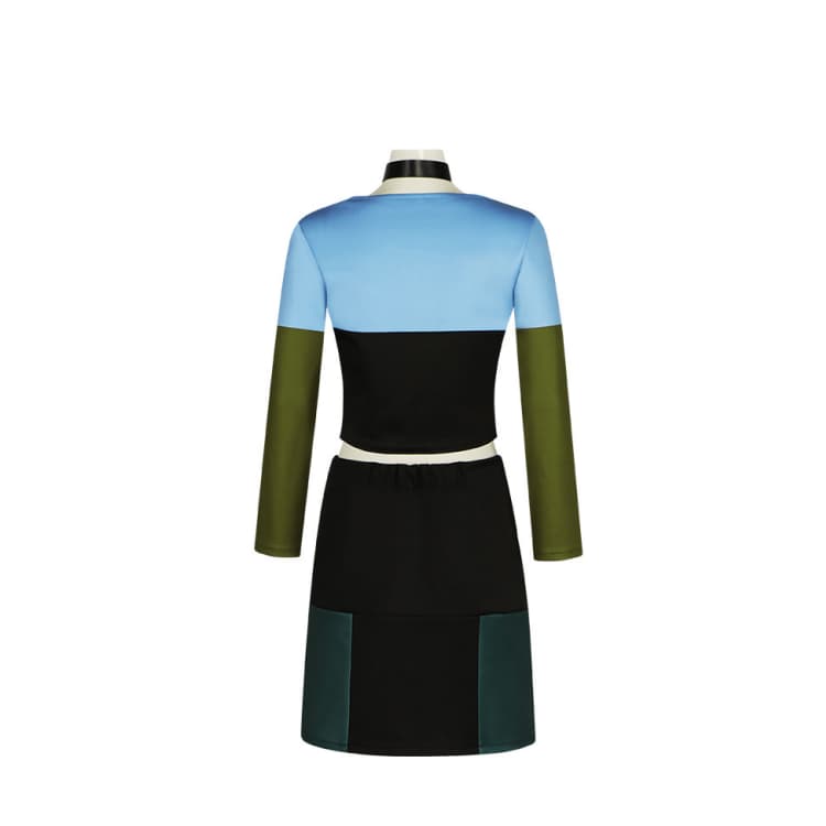 Gwen Cosplay Costume from Island Survival Battle - Complete Outfit with Top, Skirt, and Collar for Halloween Party Performance - Halloweez