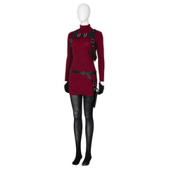 Halloweez Ada Wong Cosplay Costume - Elegant Red Dress from Resident Evil 2 for Women