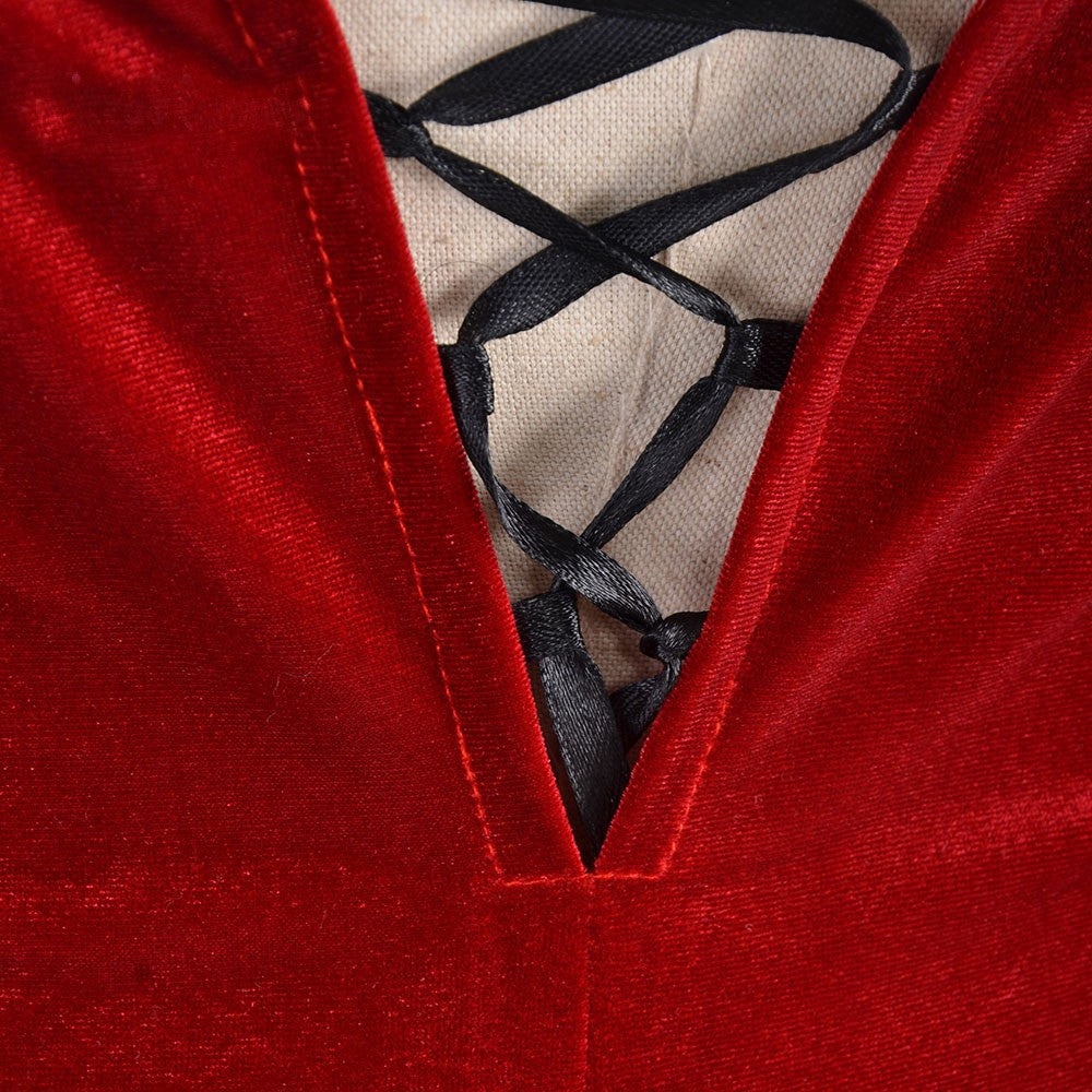 Ada Wong Sleeveless Qipao Resident Evil 4 Remake Cosplay Sexy High Slit Red Long Dress - Halloweez