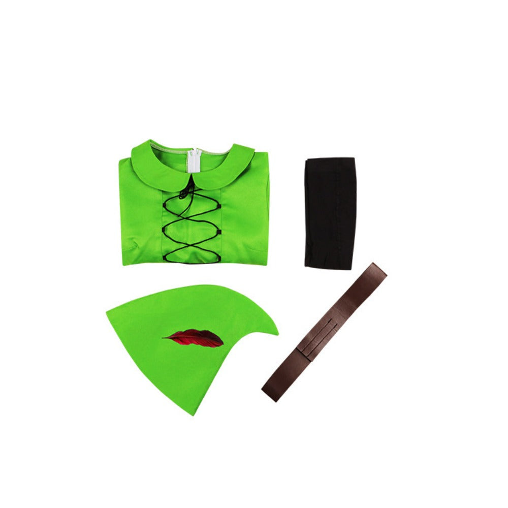 Magic House Mirabel Madrigal Cosplay Costume from Encanto - Parent-Child Children's Girl Dress Full Set with Backpack