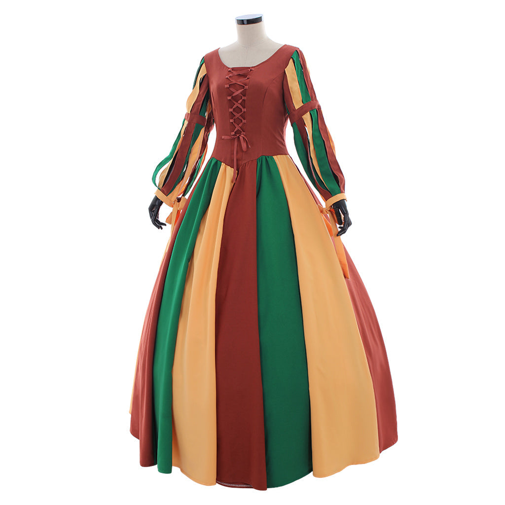 Stunning Halloweez Rainbow Dress – Victorian Inspired Cosplay Evening Wear