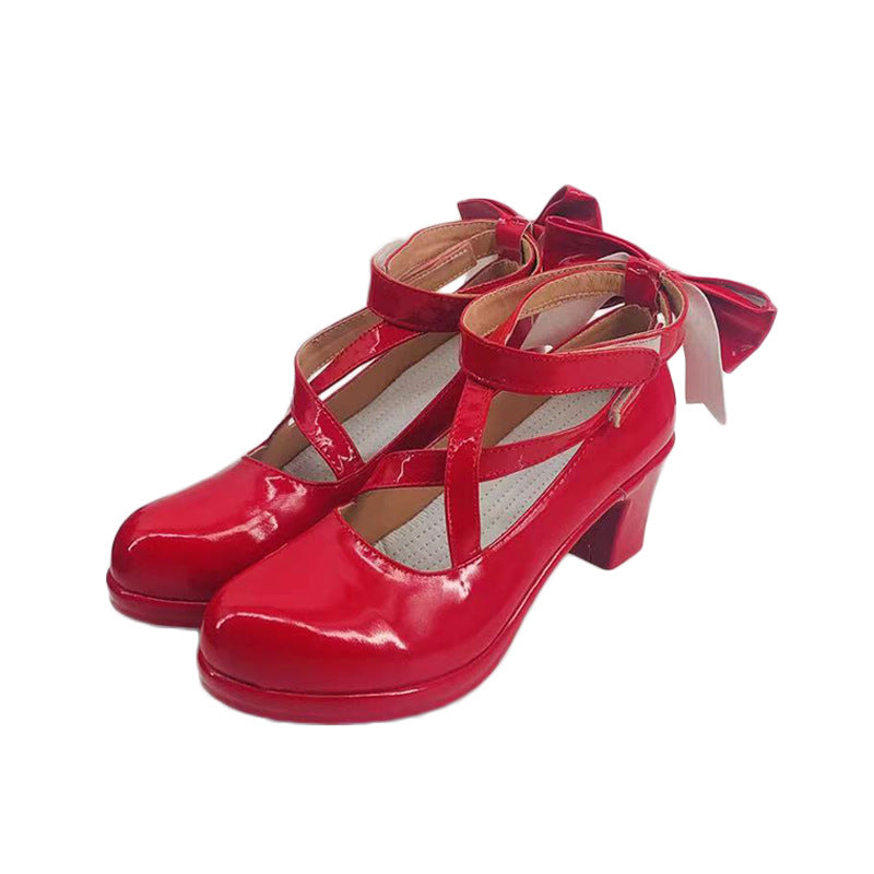 Magical Girl Madoka Kaname Cos Shoes for Anime Convention 2D Cosplay - Halloweez