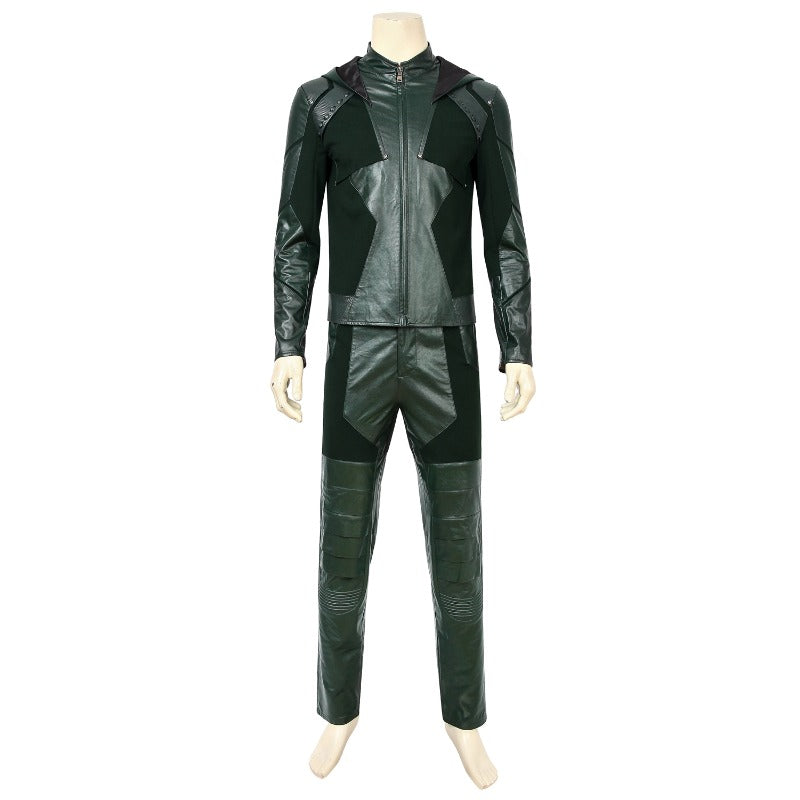 Costume de cosplay de la saison 8 d'Oliver Queen - Costume final de Green Arrow pour Halloween