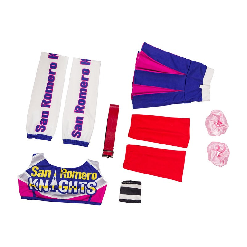 Halloweez Juliet Starling Cosplay Outfit - Lollipop Chainsaw Sexy Top and Skirt Set for Women - Halloweez