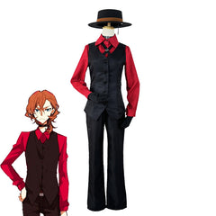 Bungo Stray Dogs BEAST Nakahara Chuuya IF Line Cosplay Costume Slim Waist Full Set Daily Outfit - Halloweez