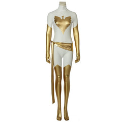 Halloweez X-Men Phoenix Pearl White Spandex Cosplay Costume for Movie Enthusiasts