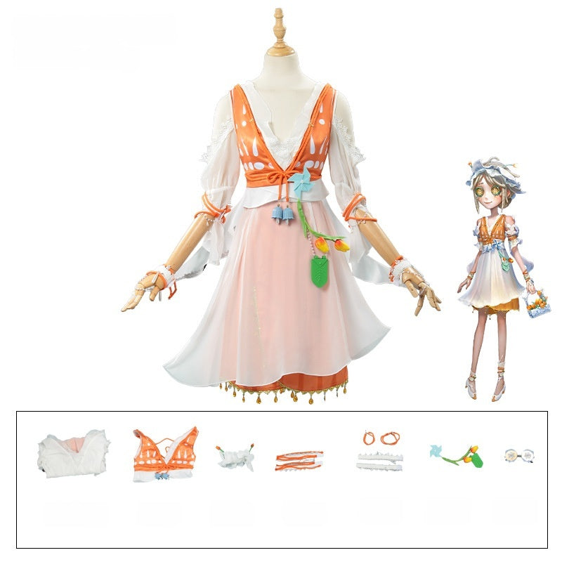 Identity V Gardener Cosplay Costume Tulip Dream Rare Skin Game 2D Anime Outfit - Halloweez
