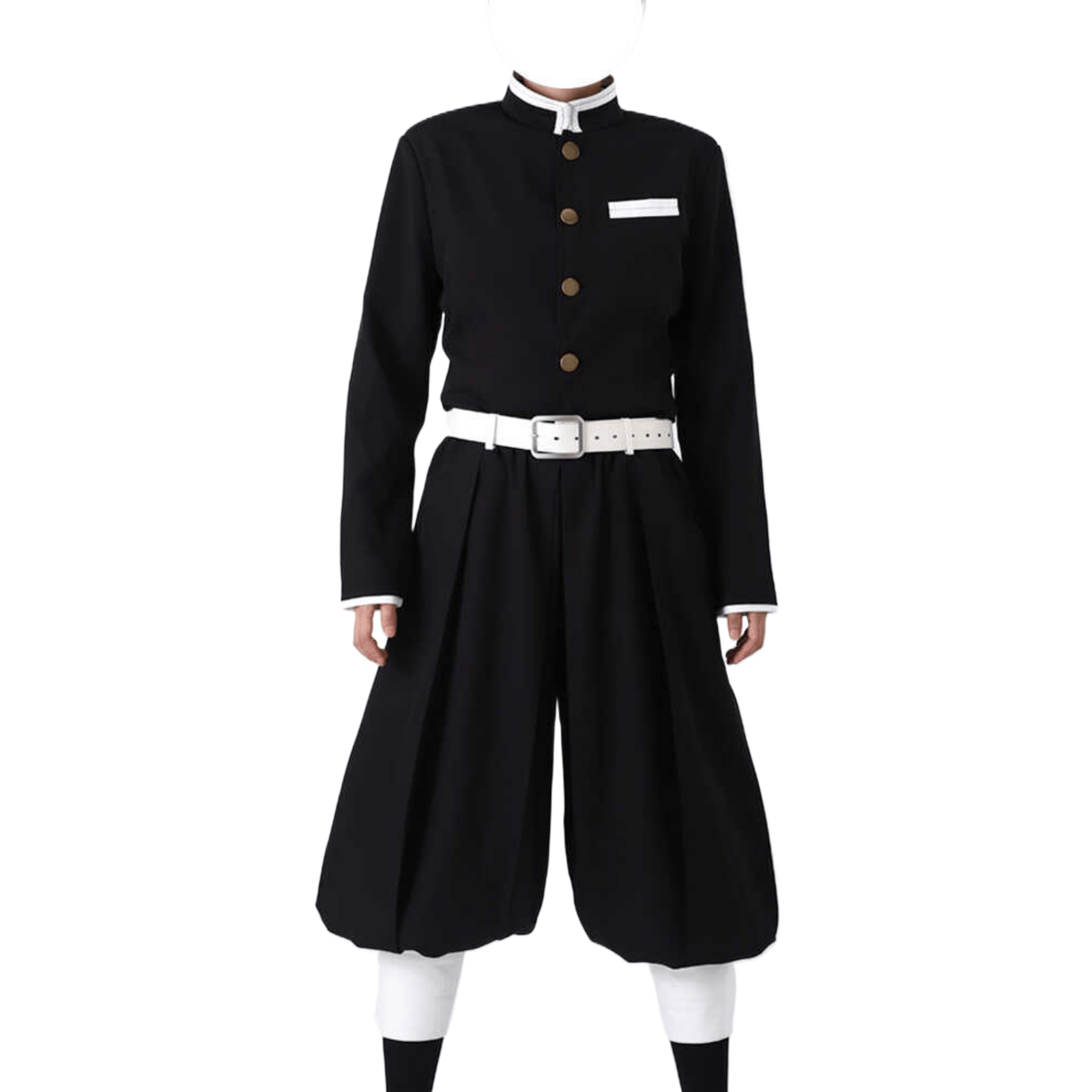 Demon Slayer Cosplay Costume Giyu Tomioka Water Hashira Uniform with Embroidery - Premium Quality Cosplay Outfit for Anime Fans