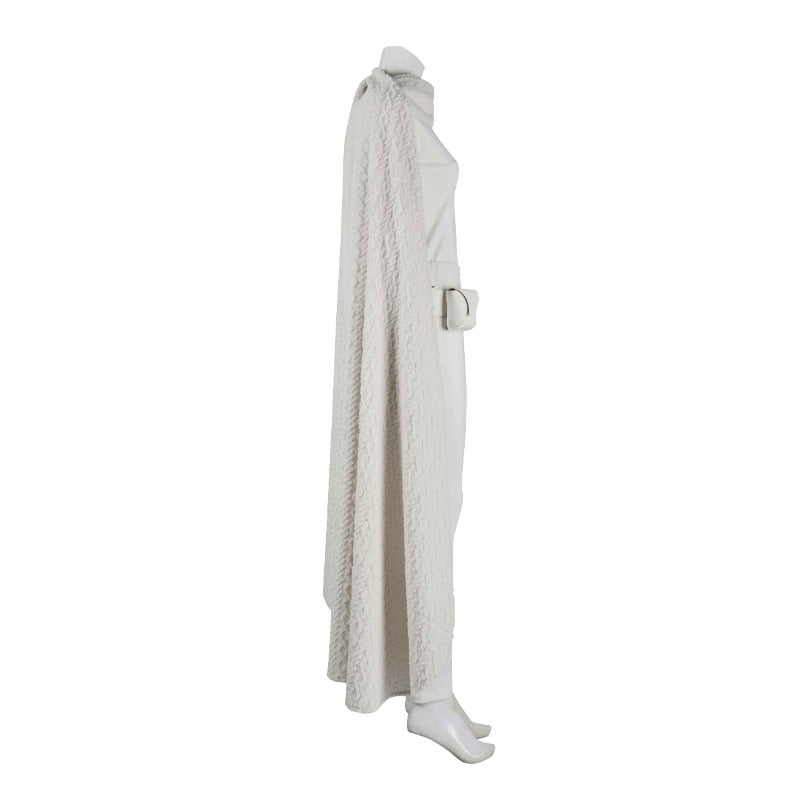 Ensemble de combat blanc avec cape pour cosplay de l'impératrice Amidala Padmé - Exclusivité Halloween et Comic Con