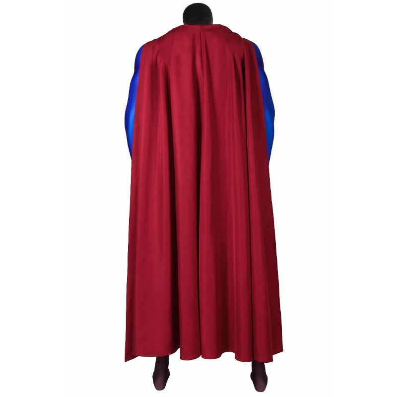 Halloweez Super Hero Infinite Earths Clark Blue Cosplay Suit with Cloak