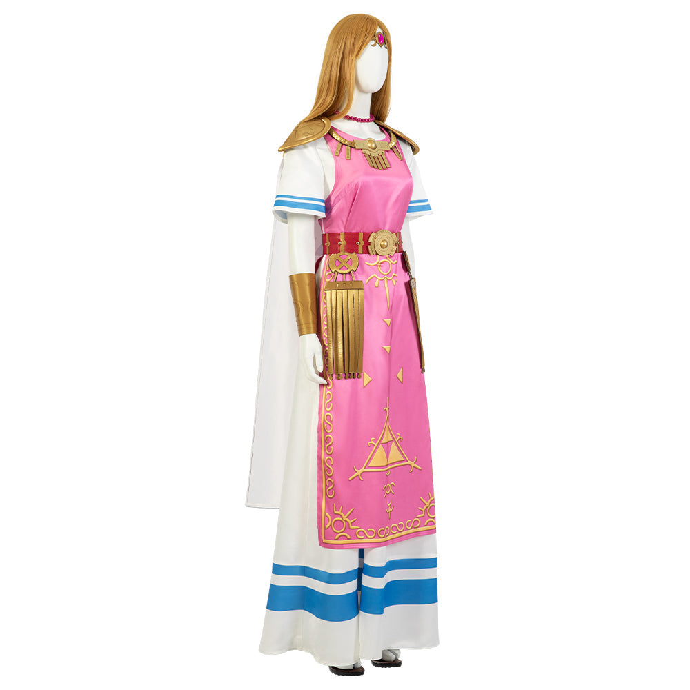 Halloweez Super Smash Bros. Ultimate Princess Zelda Pink Cosplay Costume - Game Inspired Outfit