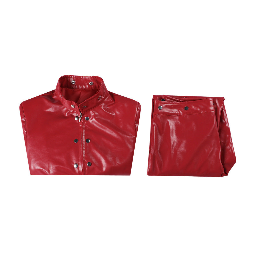 Seven Deadly Sins Ban Cosplay Costume Greed Sin Red Leather Outfit Anime Role Play
