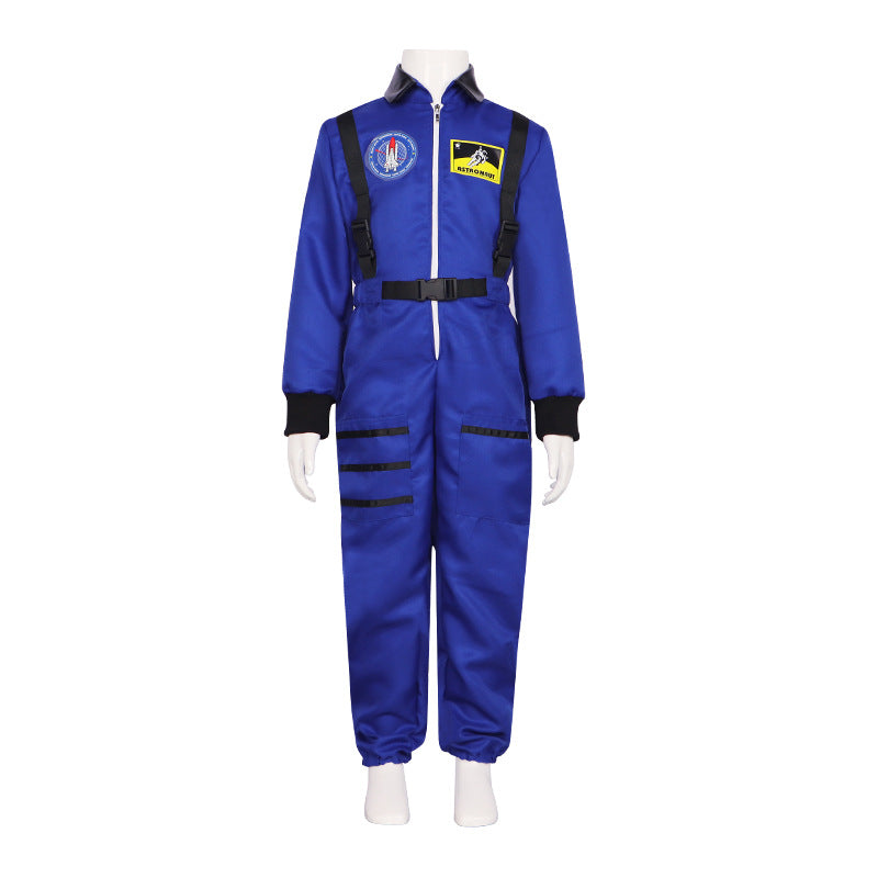 Halloween Cosplay Blue Astronaut Costume for Children and Adults - Space Suit Performance Outfit