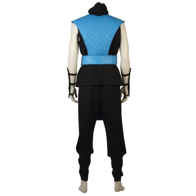 Halloweez Sub-Zero Cosplay Costume - Authentic Ninja Blue Fighter Outfit with Mask