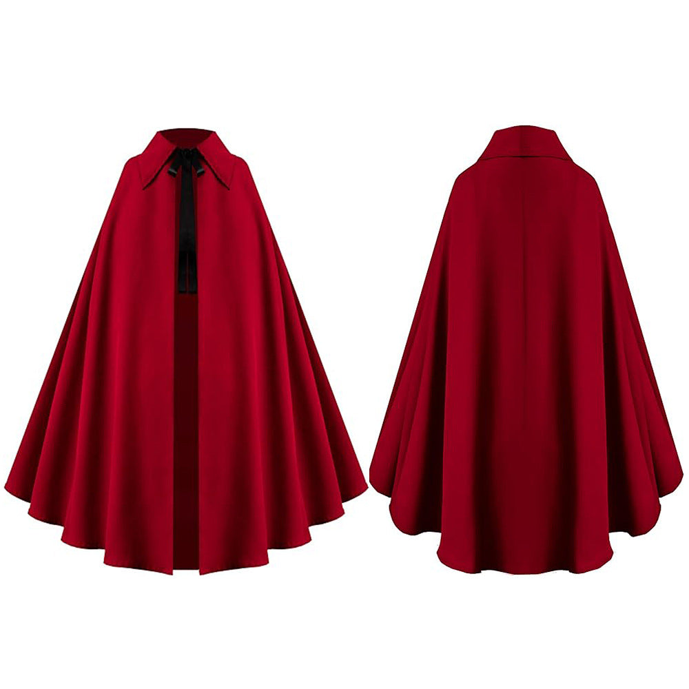 New Medieval Victorian Steampunk Gothic Cape Cloak for Halloween Cosplay - Halloweez