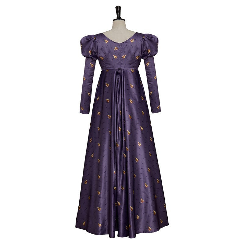 Elegant Halloweez Vintage Regency Dress with Intricate Floral Embroidery for Women's Cosplay