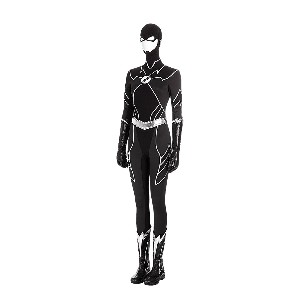 Halloweez DC The Flash Season 8 Fast Track Jumpsuit and Boots Cosplay Costume