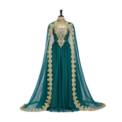 Retro Green Evening Gown Cosplay Costume – Anime, Game, or Movie Outfit