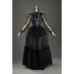 Wednesday Season 2 Inspired Wednesday Addams Black Elegant Evening Gown Dress