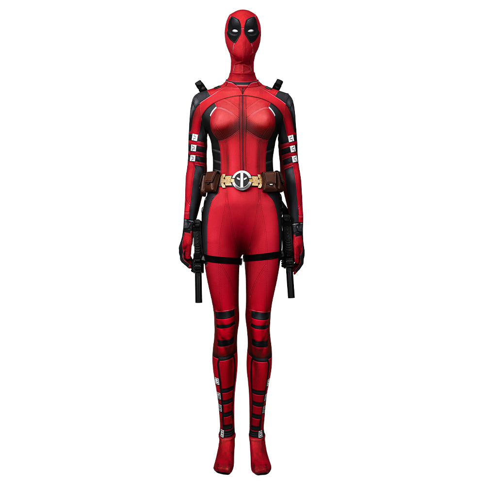 Halloweez Deadpool 3 Deadpool & Wolverine Kidpool Wade Wilson Women's Cosplay Hoodie