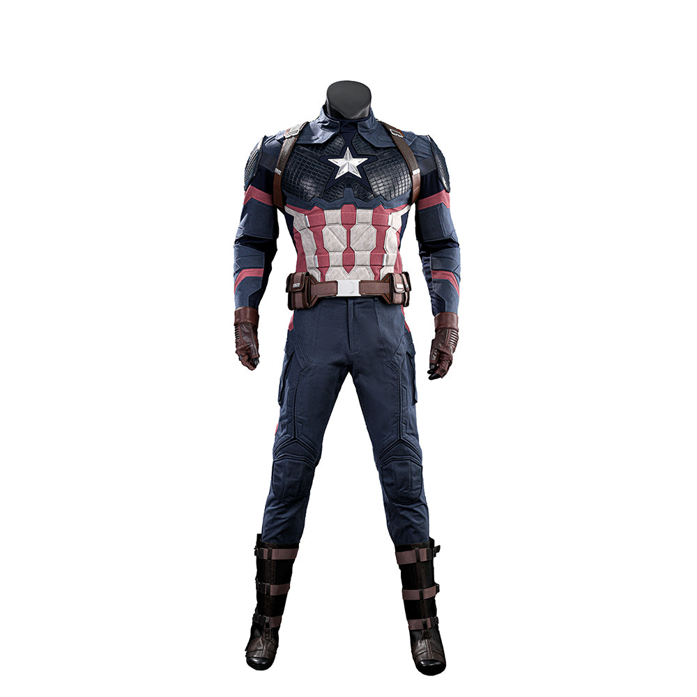Avengers: Endgame Captain America Cosplay Costume, Custom Outfit for Halloween & Comic Con