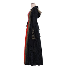 Costume de cosplay médiéval vintage élégant pour Halloween - Robe de sorcière gothique et vampire