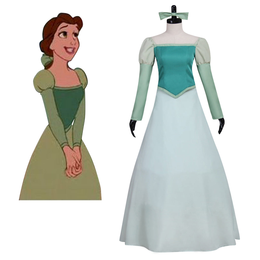 Costume de cosplay Belle pour Halloween | Robe de princesse Disney enchanteresse pour Halloween et cosplay