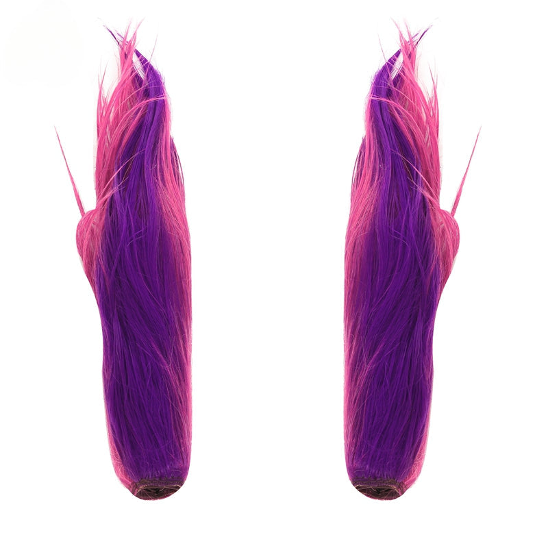 Halloweez Star Guardian Xayah Cosplay Wig - 65cm Long Pink Purple Wig with Ears